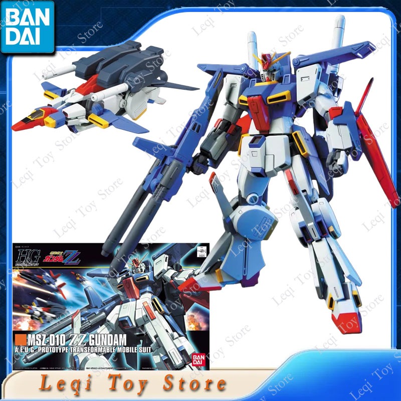 Bandai Model Gundam Hg - バンダイオリジナル本物の HG 1/144 MSZ-010 ZZ ガンダムアクションアニメフィギュアおもちゃ男の子女の子キッズギフト組立モデル装飾品