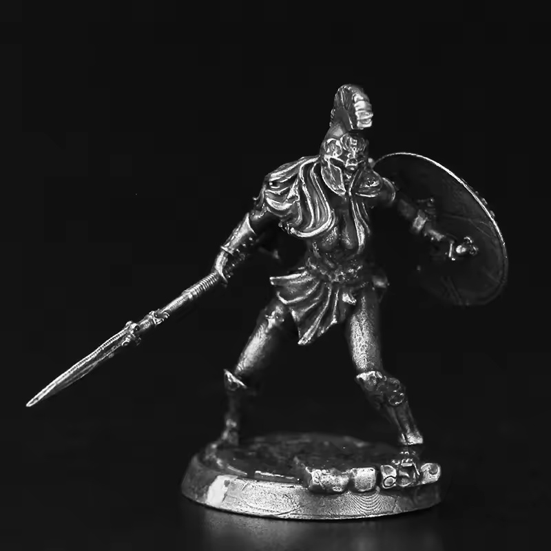 Board Game Movie - 金属製の古代ギリシャの戦士兵士モデルアクションフィギュアおもちゃボードゲームの駒ミニチュア装飾品アクセサリーデスクトップ用