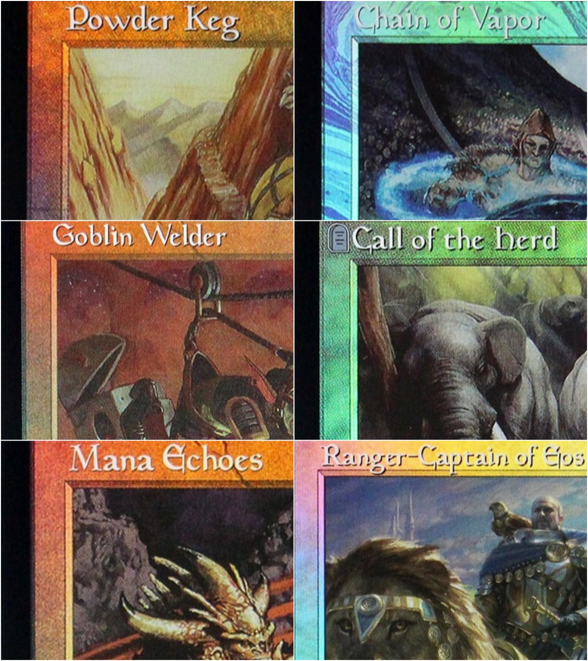 Board Game History - フォイル「コール・オブ・ザ・ハード/チェイン・オブ・ヴェイパー/パウダーケグ」TCGプロキシカード 高品質ボードゲームトレーディングカード