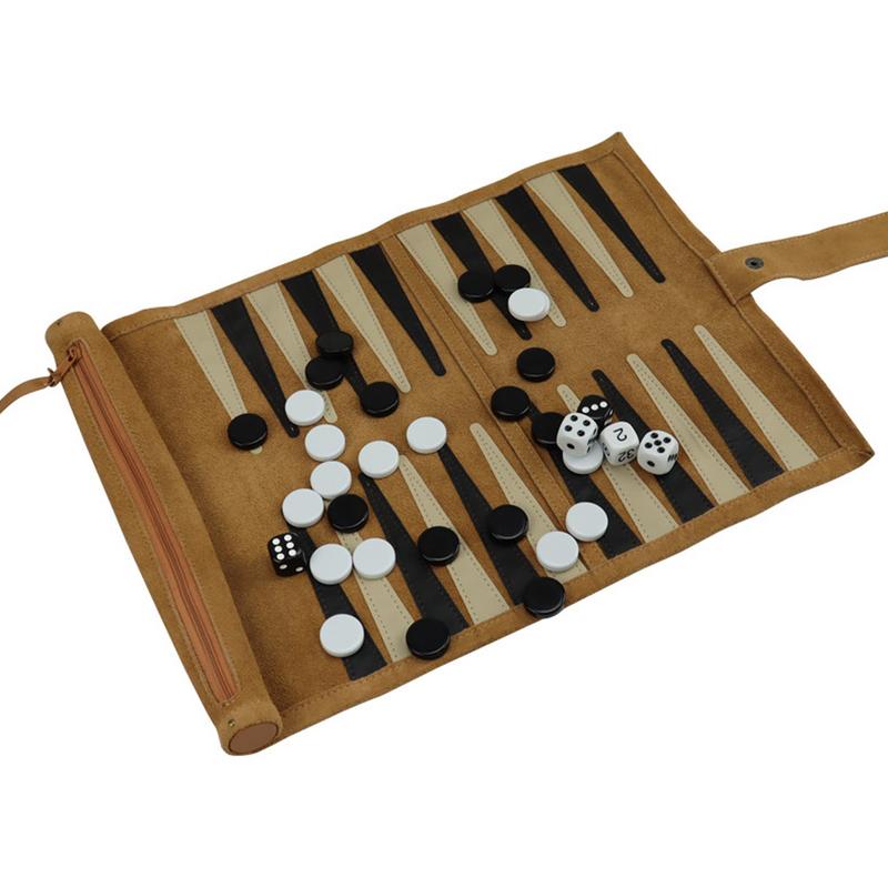 Board Game Zenith - ポータブルバックギャモンゲームセット、旅行戦略、小型