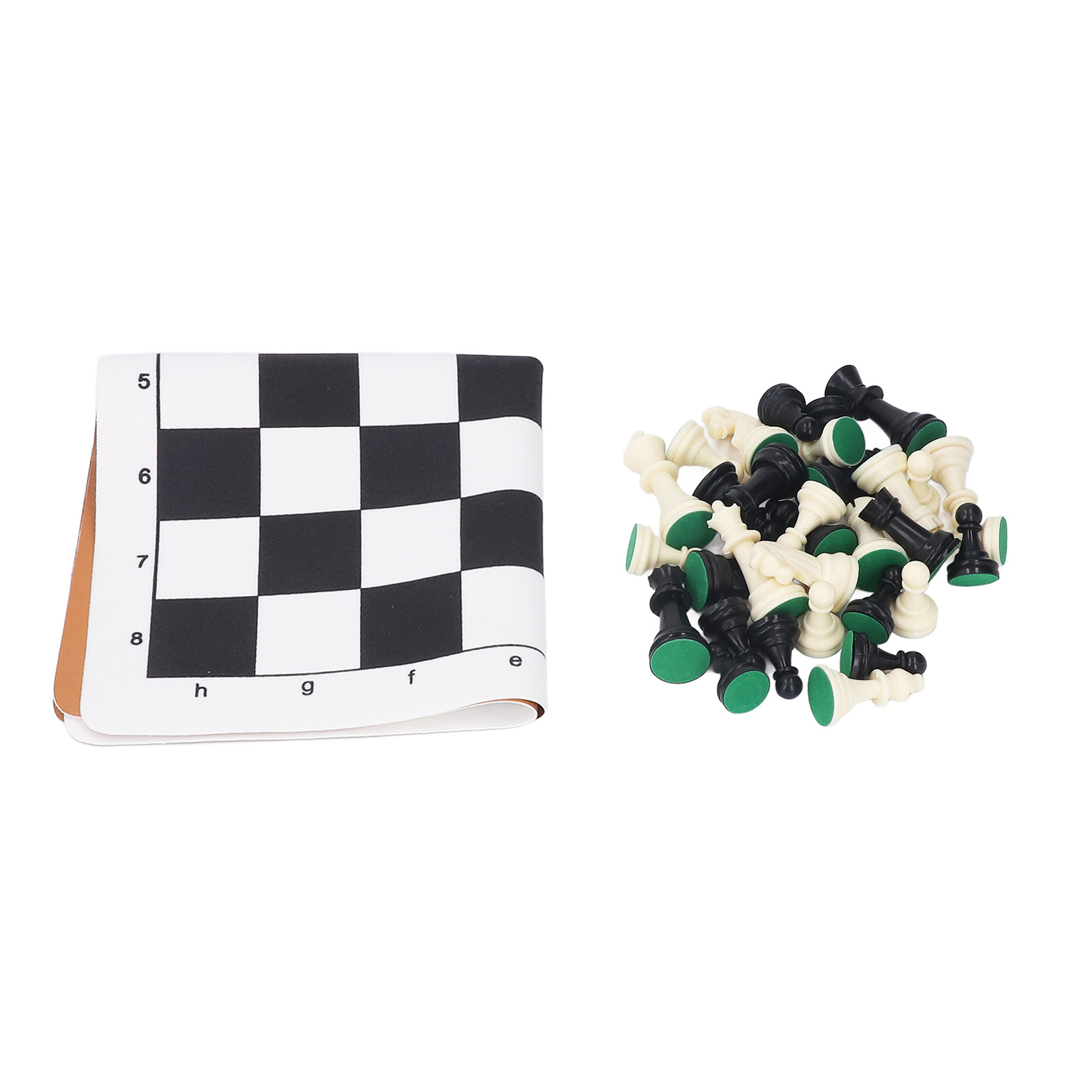 Board Game Zenith - テーブルゲーム用の国際チェスセット、プラスチック製のチェスピース、PUレザーのチェスボード、黒と白