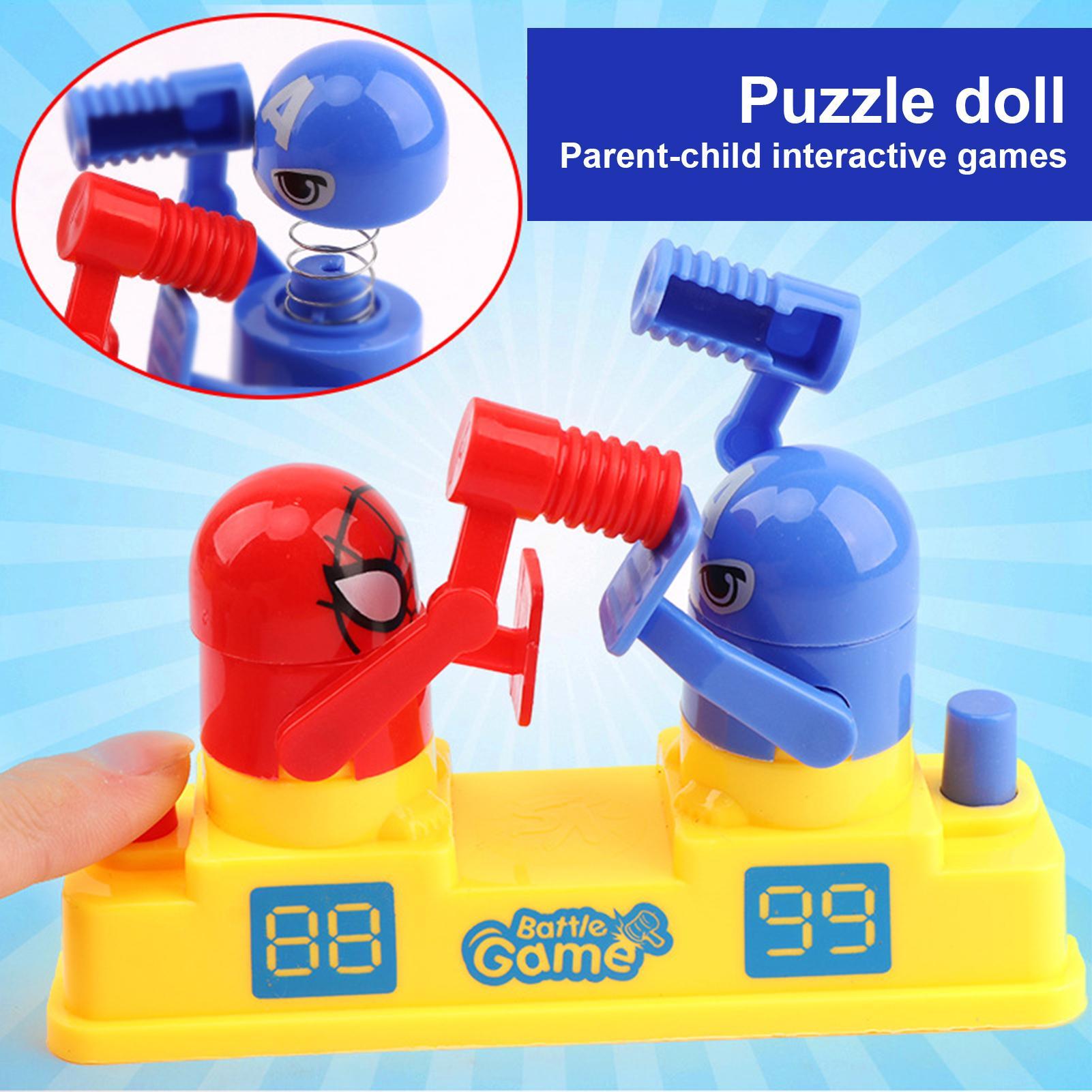 Board Game Land - テーブルボクシングゲーム ミニロボット格闘玩具 バトルロボット オールドゲーム ポータブル子供向けボードゲーム パンチング