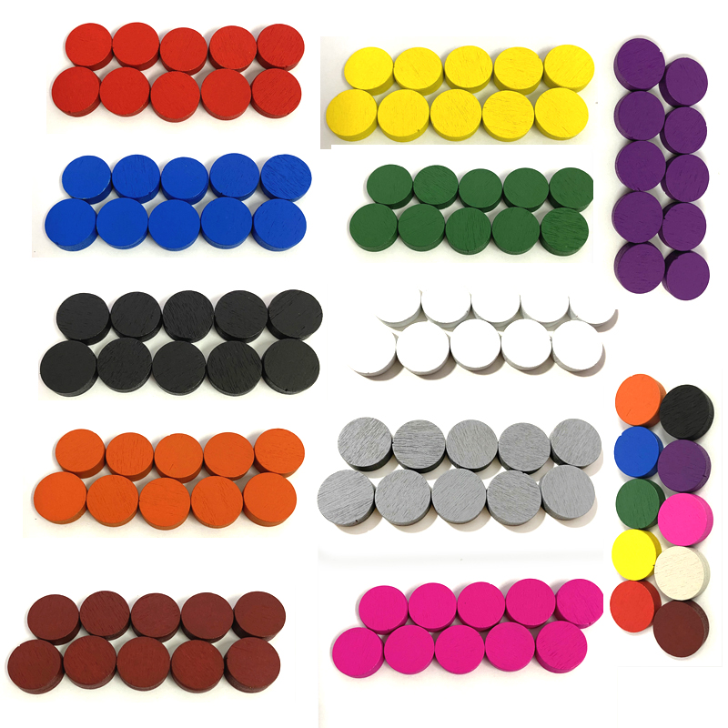 50 個 15*5 ミリメートル 11 色木製ディスクディス - Board Game Catan のレビューと価格