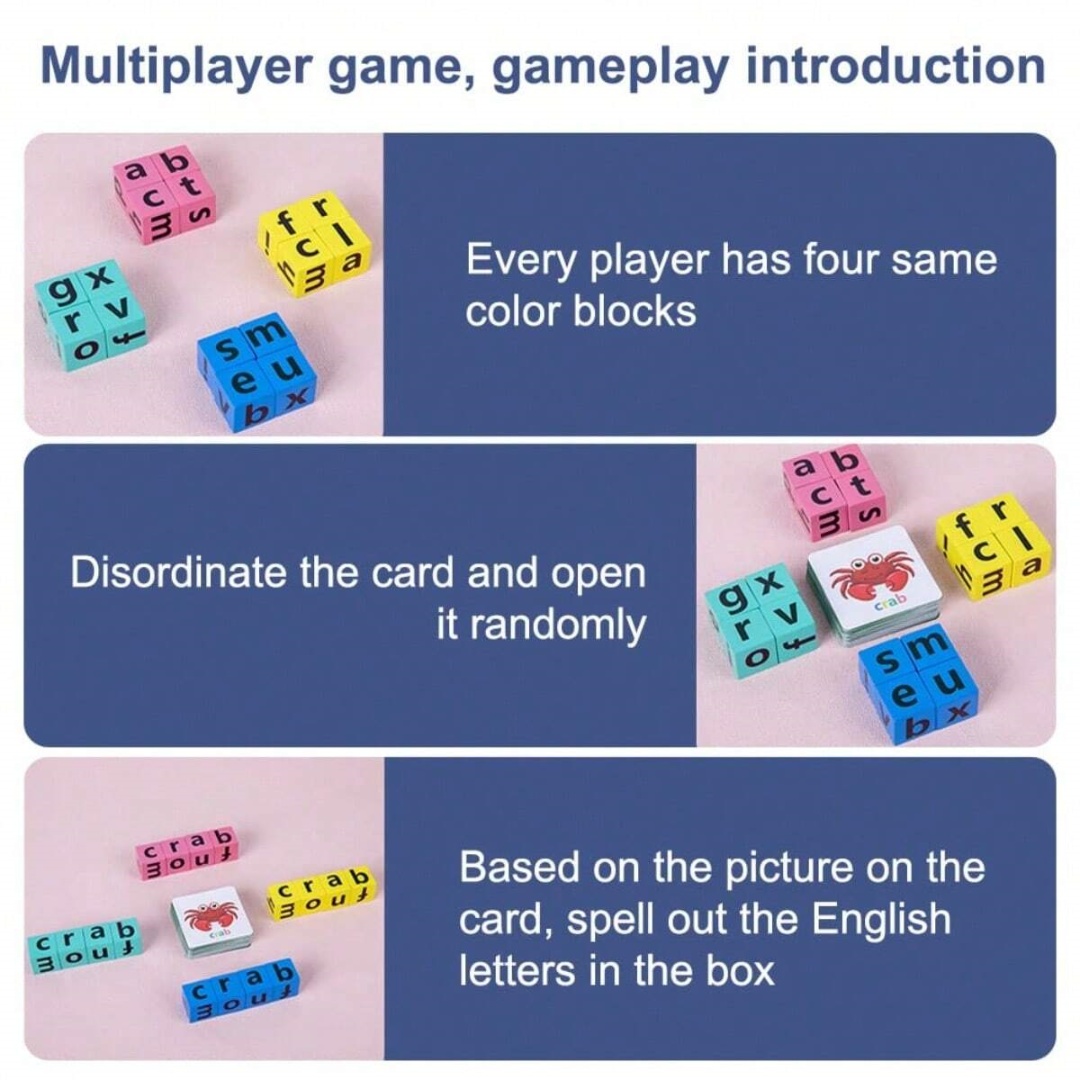 子供用アルファベットスペルボードゲーム、16文字ブロック+4 - Board Game History のレビューと価格
