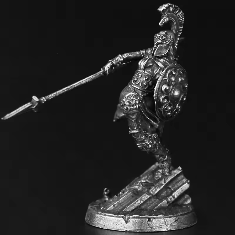 金属製の古代ギリシャの戦士兵士モデルアクションフィギュアおも - Board Game Movie のレビューと価格