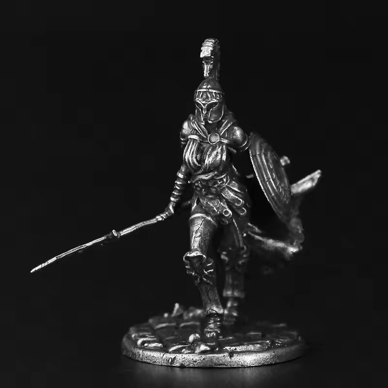 金属製の古代ギリシャの戦士兵士モデルアクションフィギュアおも - Board Game Movie のレビューと価格