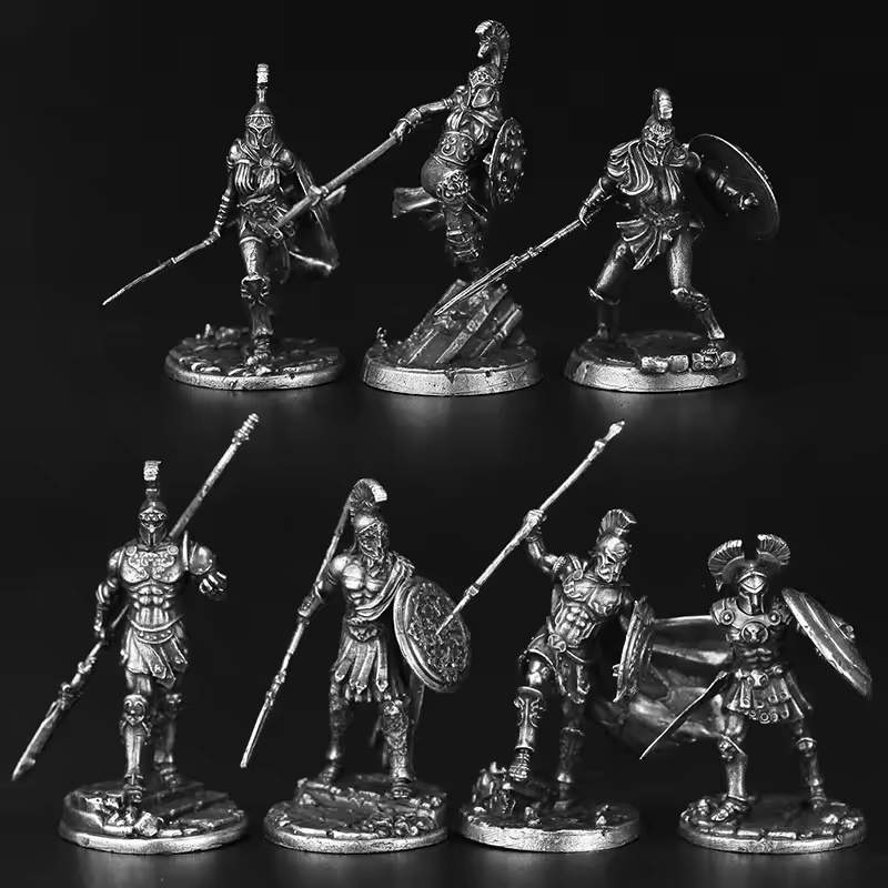 金属製の古代ギリシャの戦士兵士モデルアクションフィギュアおも - Board Game Movie のレビューと価格