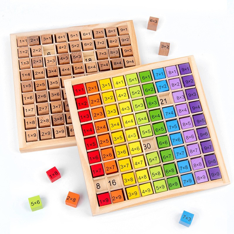 モンテッソーリ教育玩具 木製掛け算盤ゲーム 掛け算表 数学  - Board Game Land のレビューと価格