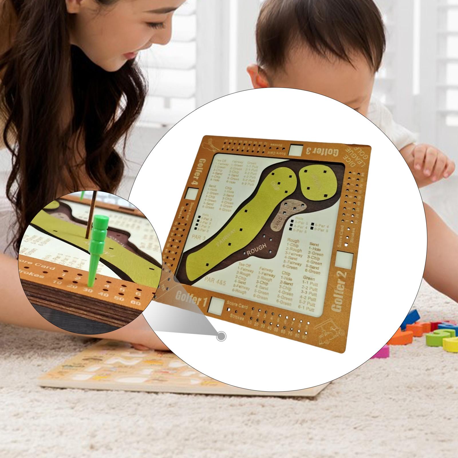 ゴルフボードゲーム インタラクティブ木製ダイステーブルパズル - Board Game Land のレビューと価格
